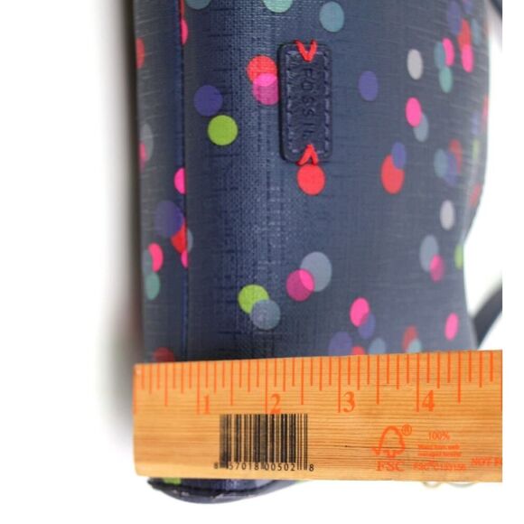 FOSSIL BLUE REAL COATED LEATHER POLKA DOT X-BODY SHOULDER BAG HANDBAG CLUTCH - Picture 12 of 16